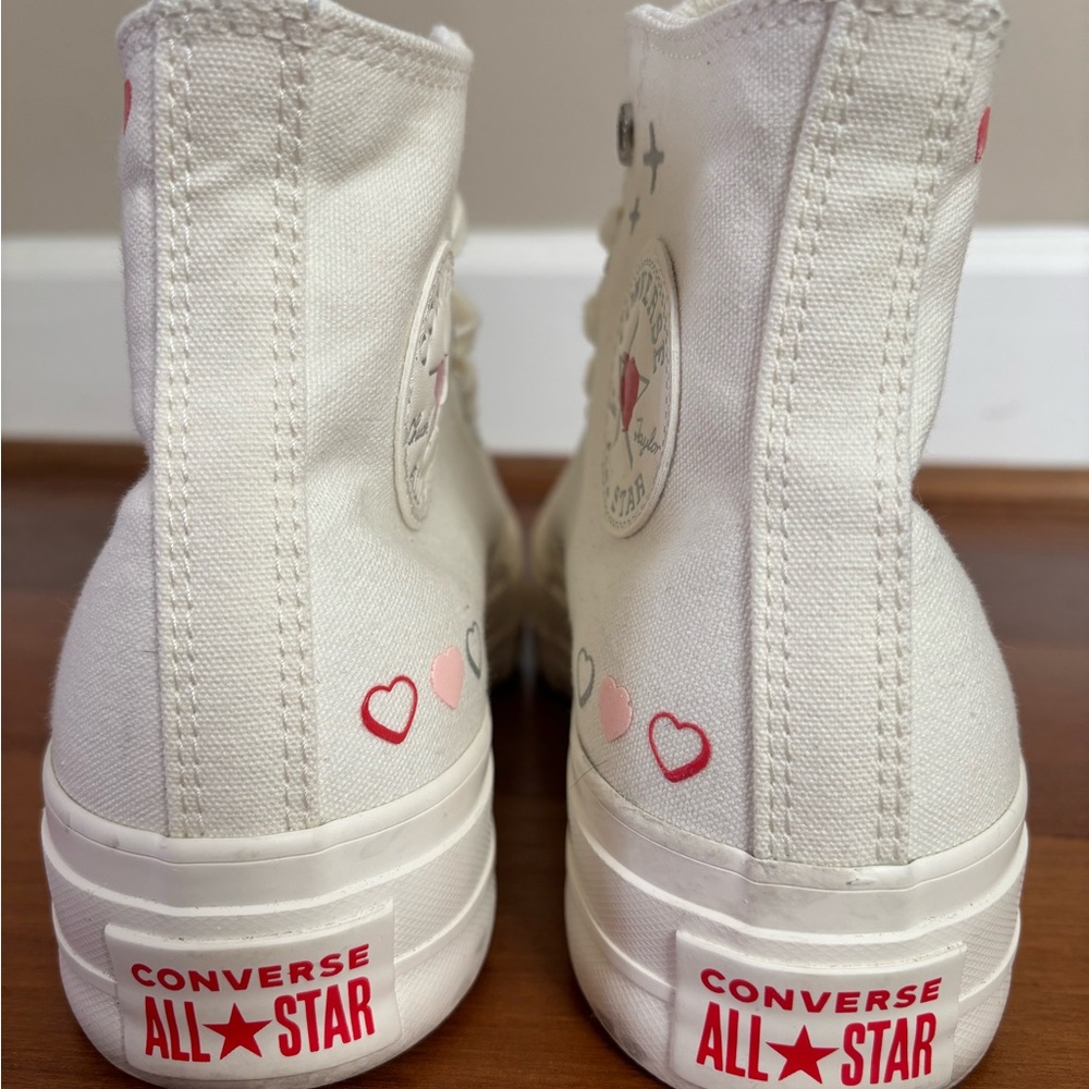 Converse Chuck Taylor All Star Lift Platform Y2K Heart High Top Sneaker size 8.5 - Picture 4 of 11